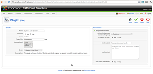 Plugin Backend Screenshot