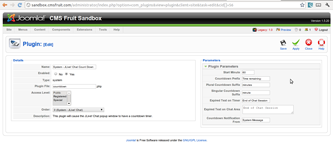 Plugin Backend Screenshot
